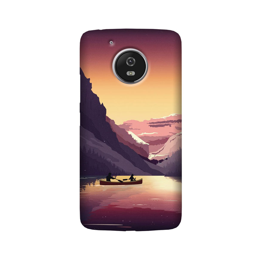 Mountains Boat Case for Moto G5 Plus (Design - 181)