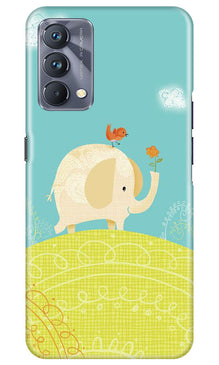 Elephant Painting Mobile Back Case for Realme GT 5G Master Edition (Design - 46)