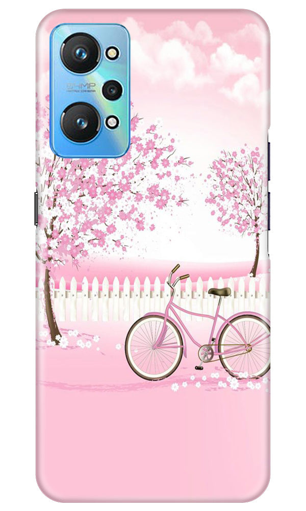 Pink Flowers Cycle Case for Realme GT Neo 2(Design - 102)