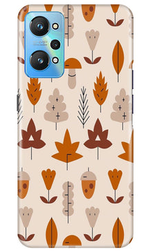 Leaf Pattern Art Mobile Back Case for Realme GT Neo 2  (Design - 132)