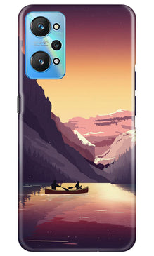 Mountains Boat Mobile Back Case for Realme GT Neo 2 (Design - 150)