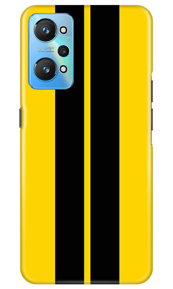 Black Yellow Pattern Mobile Back Case for Realme GT Neo 2 (Design - 336)