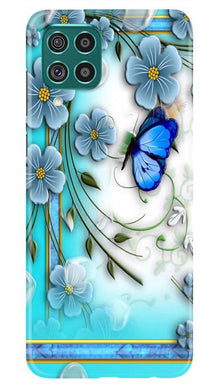 Blue Butterfly Mobile Back Case for Samsung Galaxy M12 (Design - 21)