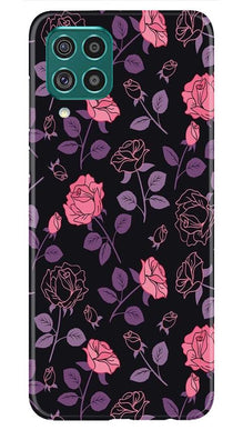 Rose Black Background Mobile Back Case for Samsung Galaxy M32 (Design - 27)