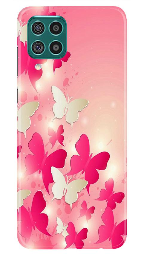 White Pick Butterflies Case for Samsung Galaxy M32