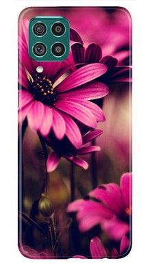 Purple Daisy Mobile Back Case for Samsung Galaxy F22 (Design - 65)