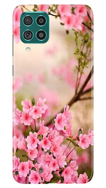 Pink flowers Mobile Back Case for Samsung Galaxy A12 (Design - 69)