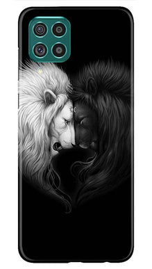 Dark White Lion Mobile Back Case for Samsung Galaxy M32  (Design - 140)