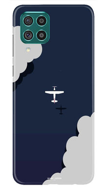 Clouds Plane Mobile Back Case for Samsung Galaxy M32 (Design - 196)