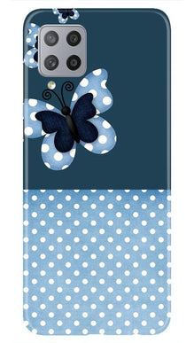 White dots Butterfly Mobile Back Case for Samsung Galaxy M42 (Design - 31)