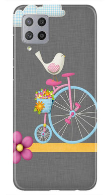 Sparron with cycle Mobile Back Case for Samsung Galaxy M42 (Design - 34)