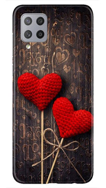 Red Hearts Mobile Back Case for Samsung Galaxy M42 (Design - 80)