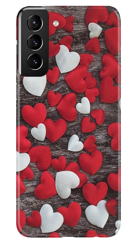 Red White Hearts Case for Samsung Galaxy S21 Plus(Design - 105)