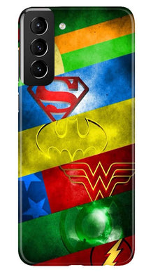 Superheros Logo Mobile Back Case for Samsung Galaxy S21 Plus (Design - 251)