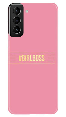 Girl Boss Pink Mobile Back Case for Samsung Galaxy S21 Plus (Design - 263)