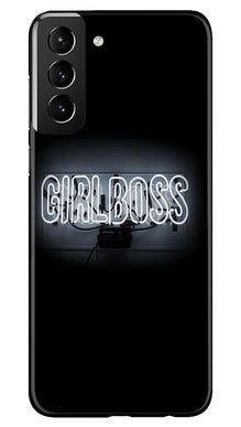 Girl Boss Black Mobile Back Case for Samsung Galaxy S21 Plus (Design - 268)