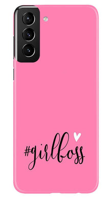 Girl Boss Pink Mobile Back Case for Samsung Galaxy S21 Plus (Design - 269)