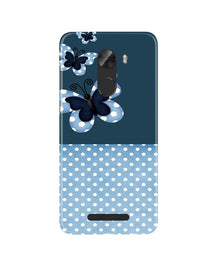 White dots Butterfly Mobile Back Case for Gionee A1 Lite (Design - 31)