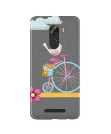 Sparron with cycle Mobile Back Case for Gionee A1 Lite (Design - 34)