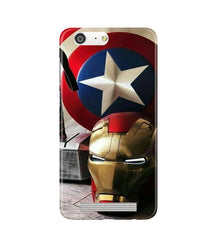 Ironman Captain America Mobile Back Case for Gionee M5 (Design - 254)