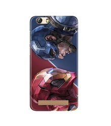 Ironman Captain America Mobile Back Case for Gionee M5 Lite (Design - 245)