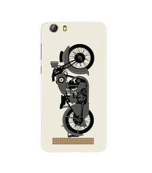 MotorCycle Mobile Back Case for Gionee M5 Lite (Design - 259)