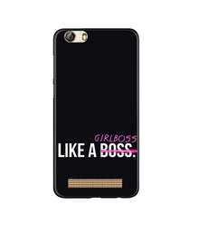 Like a Girl Boss Mobile Back Case for Gionee M5 Lite (Design - 265)