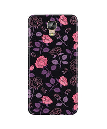 Rose Black Background Mobile Back Case for Gionee M5 Plus (Design - 27)