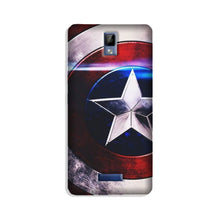Captain America Shield Mobile Back Case for Gionee P7 (Design - 250)