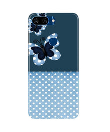 White dots Butterfly Mobile Back Case for Gionee S11 Lite (Design - 31)