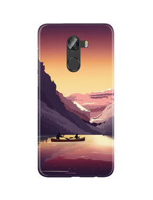 Mountains Boat Mobile Back Case for Gionee X1 /  X1s (Design - 181)