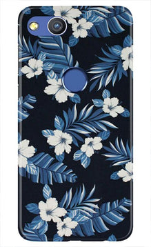 White flowers Blue Background2 Mobile Back Case for Honor 8 Lite (Design - 15)