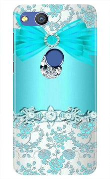 Shinny Blue Background Mobile Back Case for Honor 8 Lite (Design - 32)