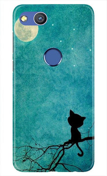 Moon cat Mobile Back Case for Honor 8 Lite (Design - 70)