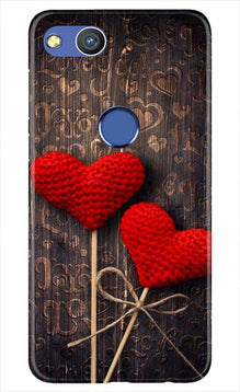 Red Hearts Mobile Back Case for Honor 8 Lite (Design - 80)
