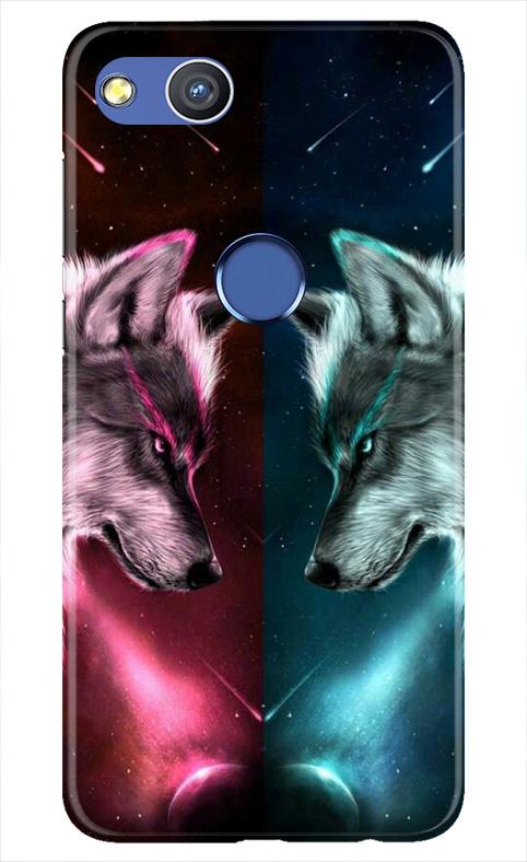 Wolf fight Case for Honor 8 Lite (Design No. 221)