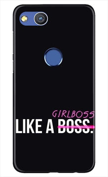 Like a Girl Boss Mobile Back Case for Honor 8 Lite (Design - 265)