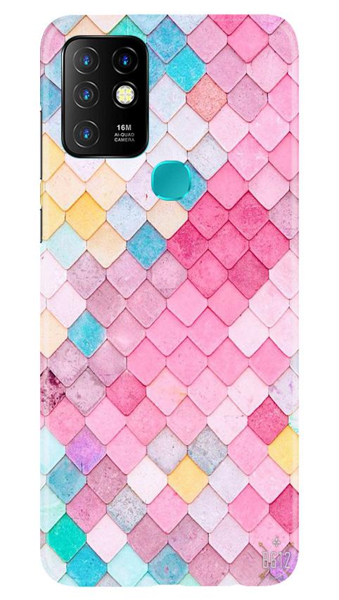 Pink Pattern Case for Infinix Hot 10 (Design No. 215)