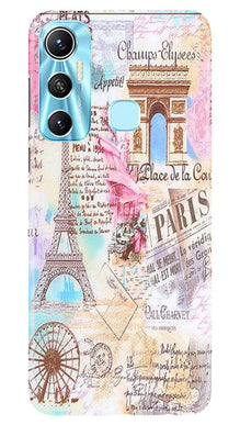 Paris Eiftel Tower Mobile Back Case for Infinix Hot 11 (Design - 54)
