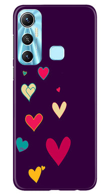 Purple Background Mobile Back Case for Infinix Hot 11  (Design - 107)