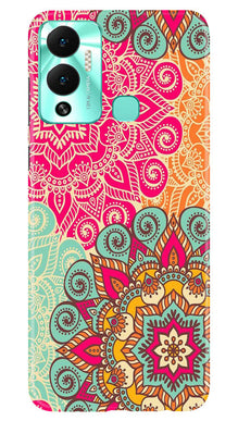 Rangoli art Mobile Back Case for Infinix Hot 12 Play (Design - 6)