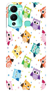 Owl Baground Pattern shore Mobile Back Case for Infinix Hot 12 Play (Design - 13)