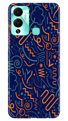 Line Art Baground Mobile Back Case for Infinix Hot 12 Play (Design - 26)