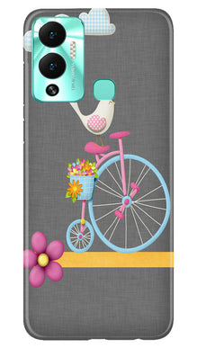 Sparron with cycle Mobile Back Case for Infinix Hot 12 Play (Design - 34)