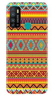 Zigzag line pattern Mobile Back Case for Infinix Hot 9 (Design - 4)