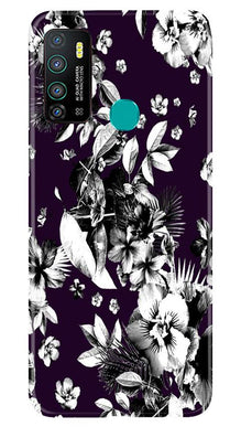 white flowers Mobile Back Case for Infinix Hot 9 (Design - 7)