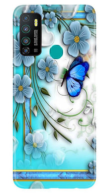 Blue Butterfly Mobile Back Case for Infinix Hot 9 (Design - 21)