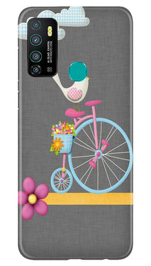 Sparron with cycle Mobile Back Case for Infinix Hot 9 (Design - 34)