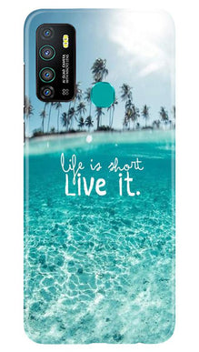 Life is short live it Mobile Back Case for Infinix Hot 9 (Design - 45)