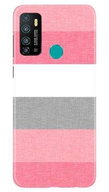 Pink white pattern Mobile Back Case for Infinix Hot 9 (Design - 55)